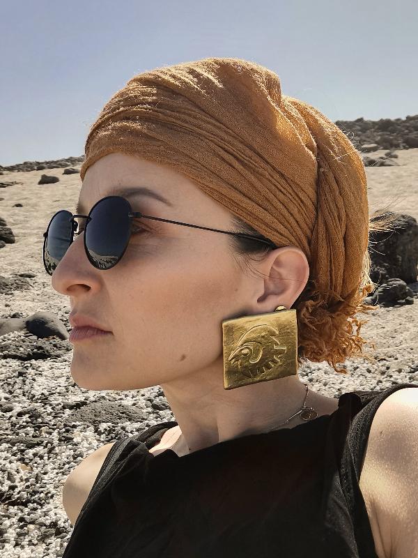 Chimu Bird Motif Earrings
Pre-Columbian Inspired Jewelry
Lightweight Statement Earrings