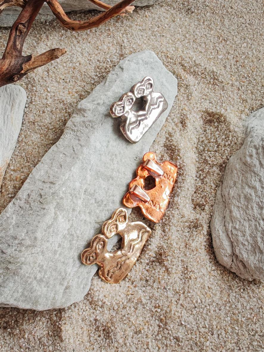 Eye Idol Pendants – Pair from Tell Brak, Handmade Jewelry | Perfect Gift for Couples or Friends