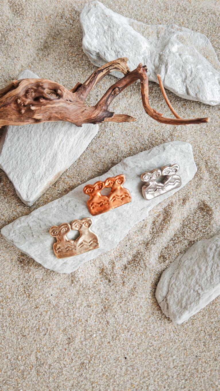 Eye Idol Pendants – Pair from Tell Brak, Handmade Jewelry | Perfect Gift for Couples or Friends