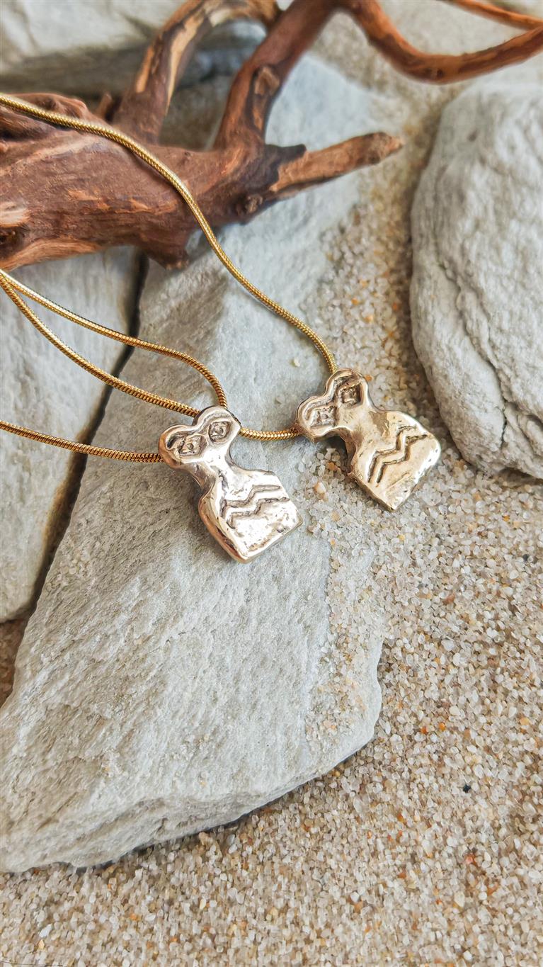 Eye Idol Pendants – Pair from Tell Brak, Handmade Jewelry | Perfect Gift for Couples or Friends