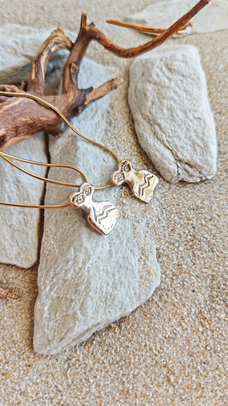 Eye Idol Pendants – Pair from Tell Brak, Handmade Jewelry | Perfect Gift for Couples or Friends