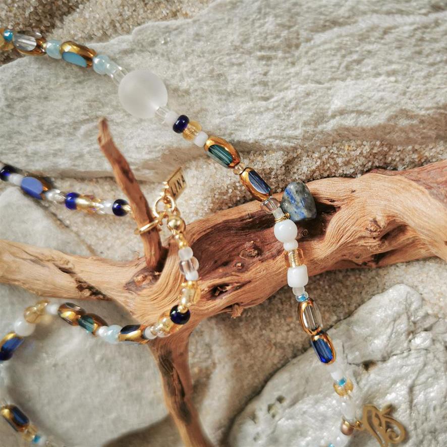 Lapis Lazuli Choker
Quartz and Glass Bead Necklace
Ancient Egypt-Inspired Accessories
