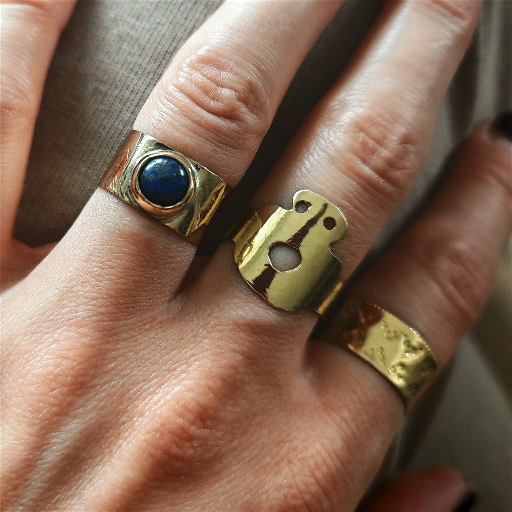 Brass Ring Inspired by the Varna Amulet — Archaeological Jewelry | Ancient Inspiration